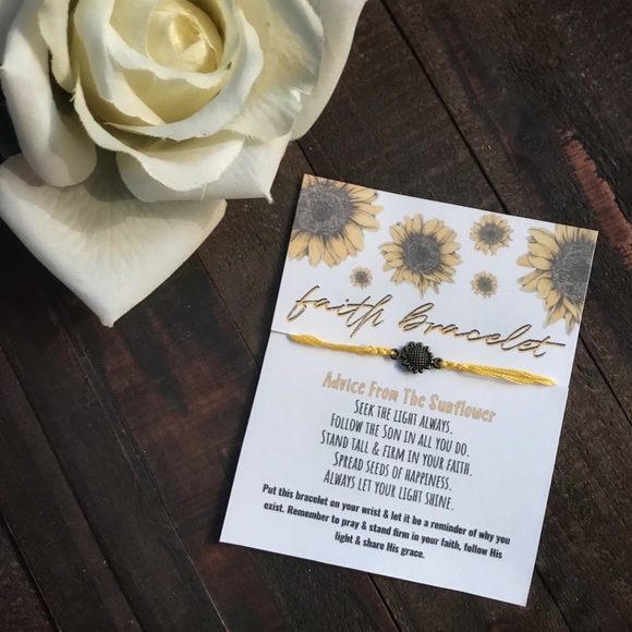Rooted & Rising Jewelry - 📦5 FOR $25📦 Handmade Sunflower Faith Bracelet